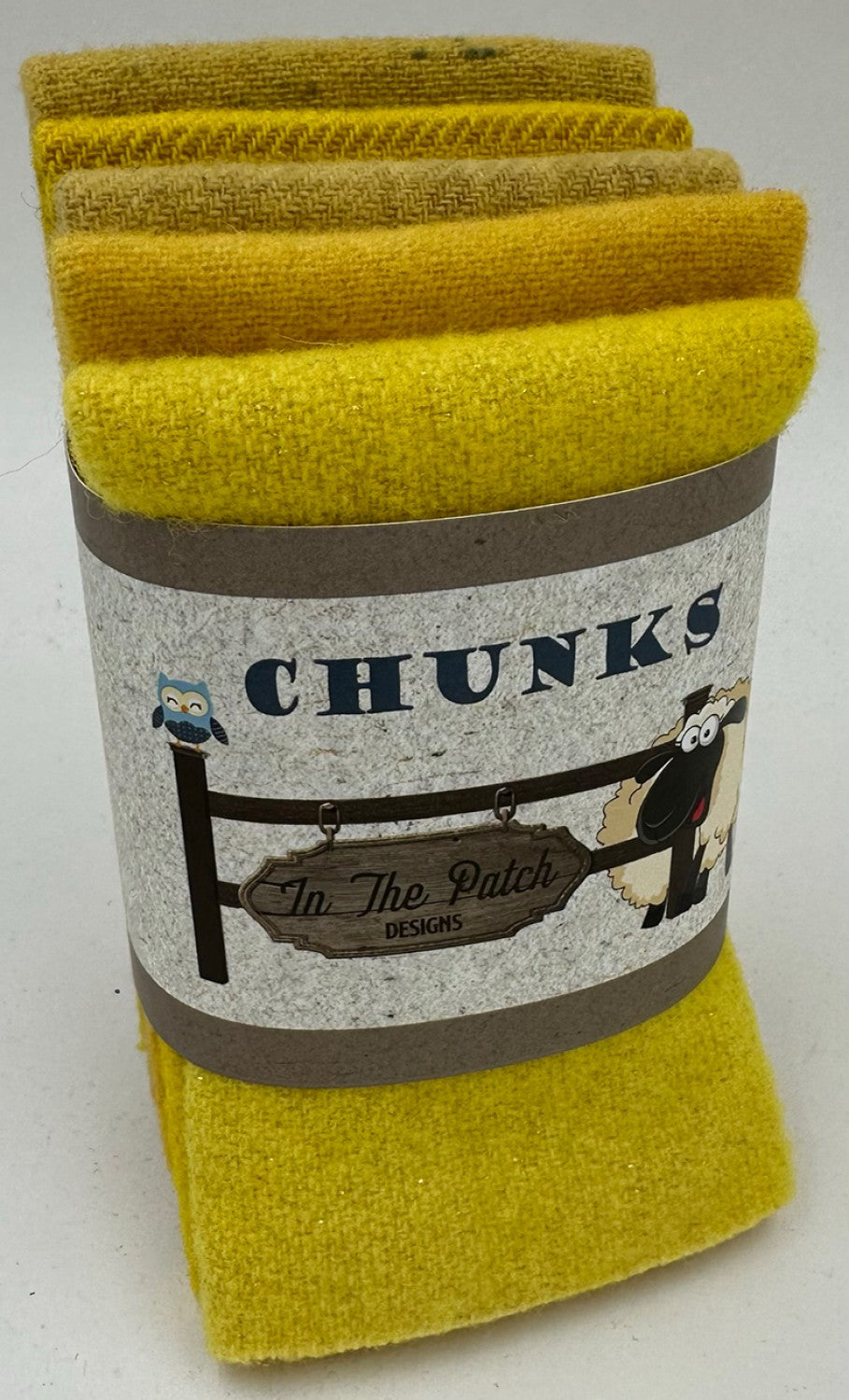 Wool Chunks 5pc 9inx 10in Yellow # WK6069 Special Order