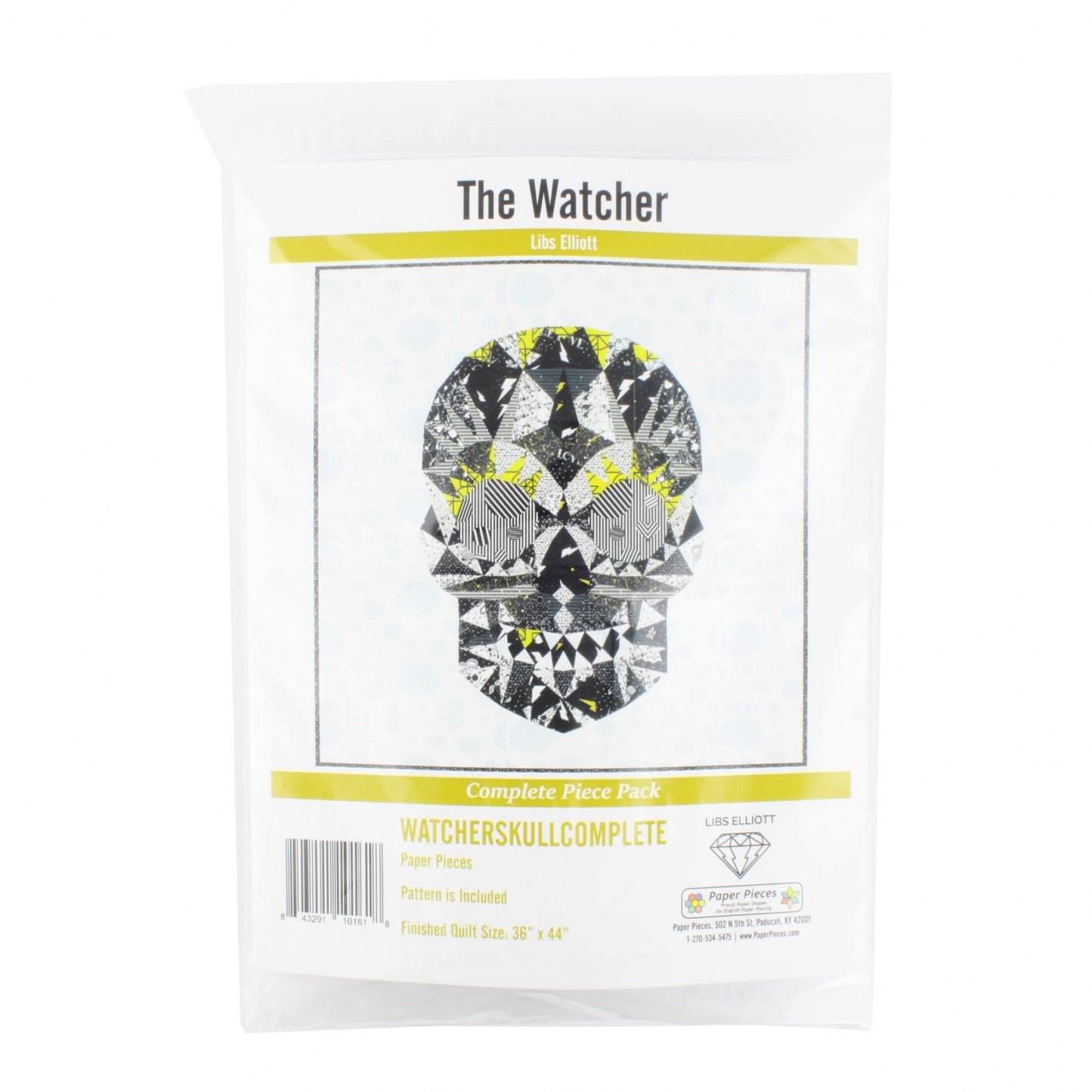 Paper Pieces Pack for Watcher Skull EPP Quilt Pattern Included # WTCHRSKLCMP - Special Order