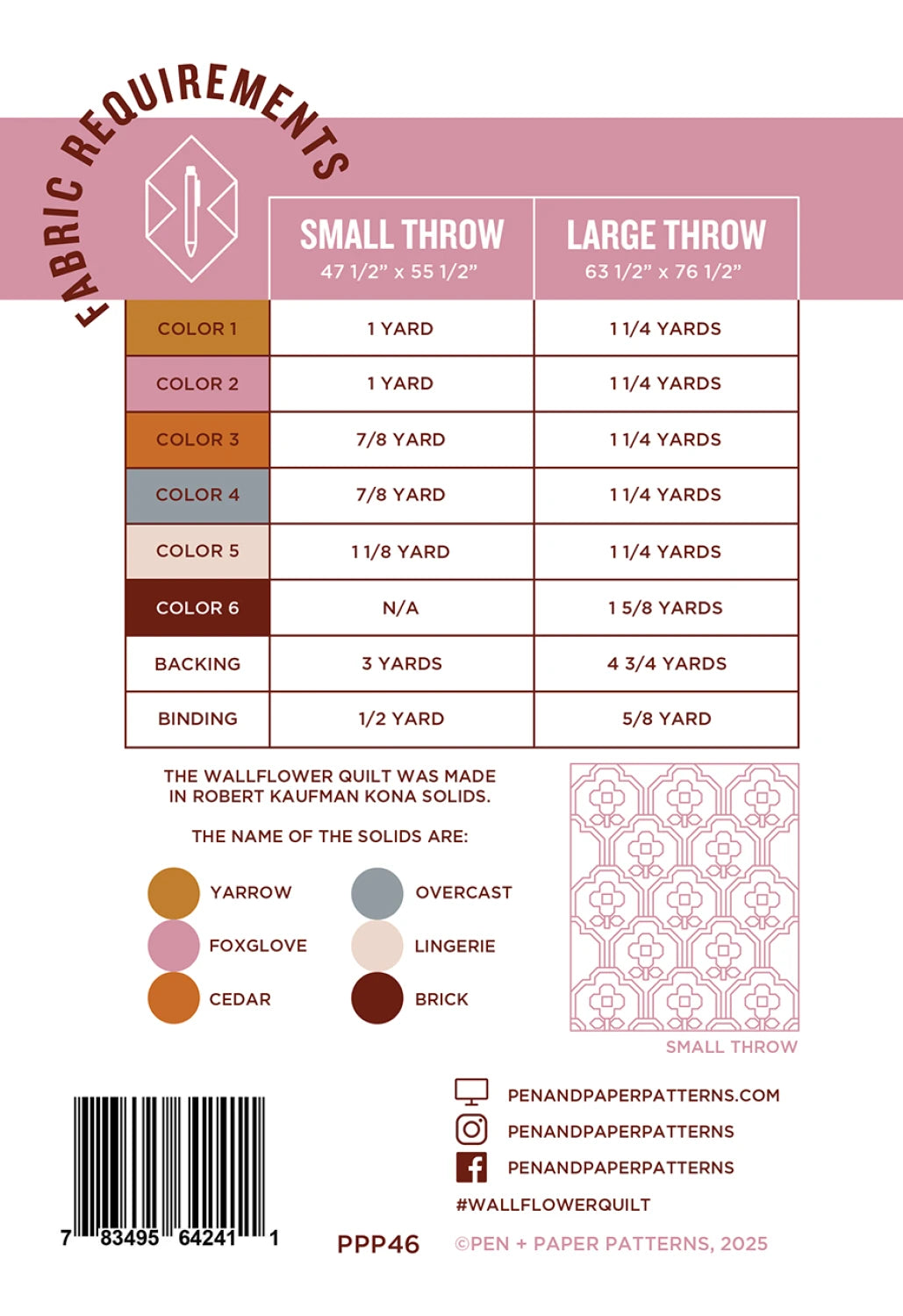 Wallflower Quilt Pattern by Pen + Paper Patterns