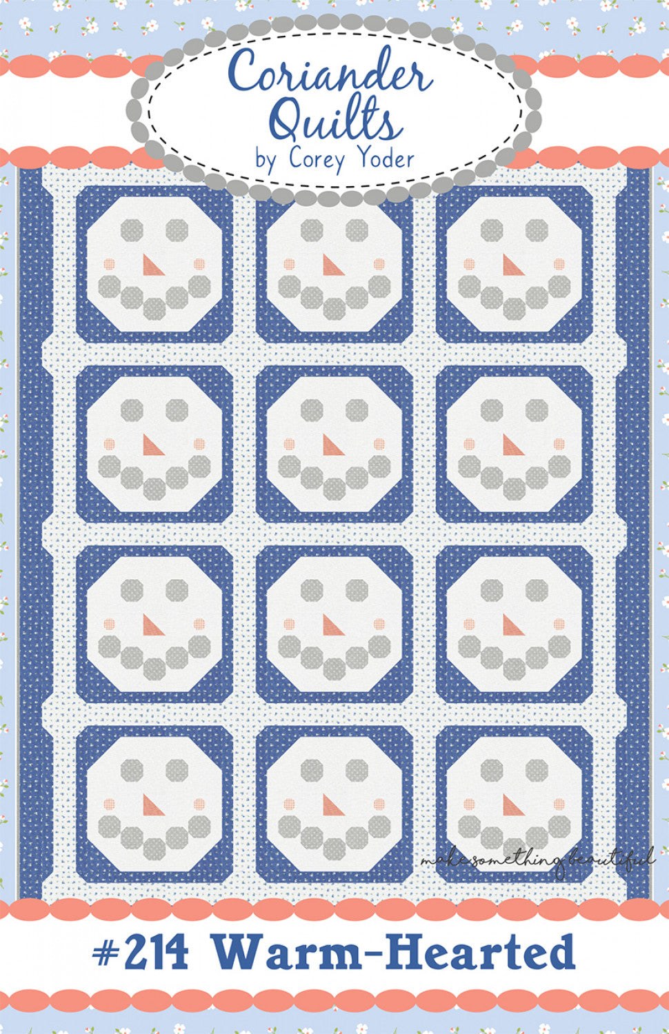 Warm Hearted Quilt Pattern by Coriander Quilts - Special Order