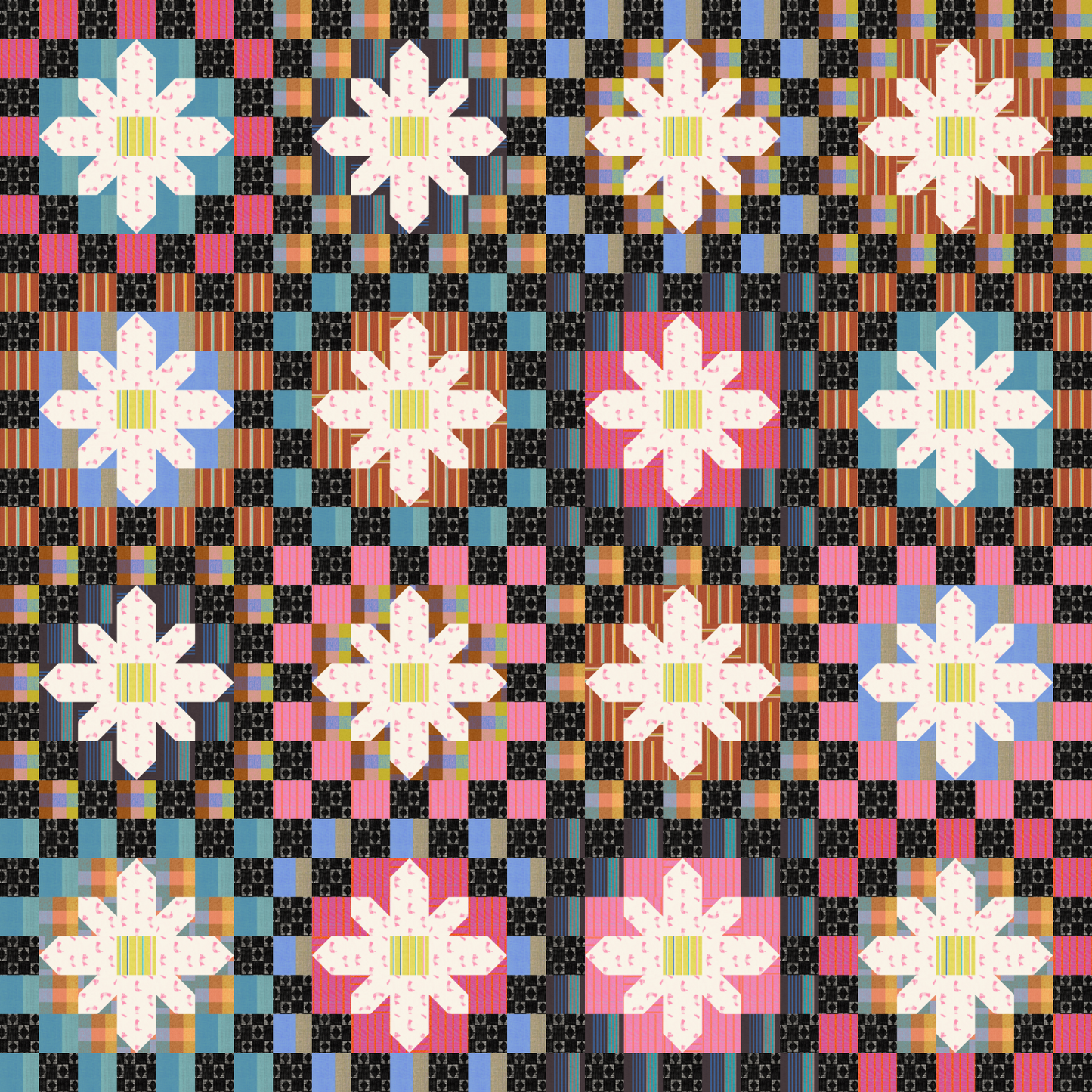 Warp & Weft Ooh Lucky Lucky by Alexia Marcelle Abegg : Retro Crochet Quilt Kit