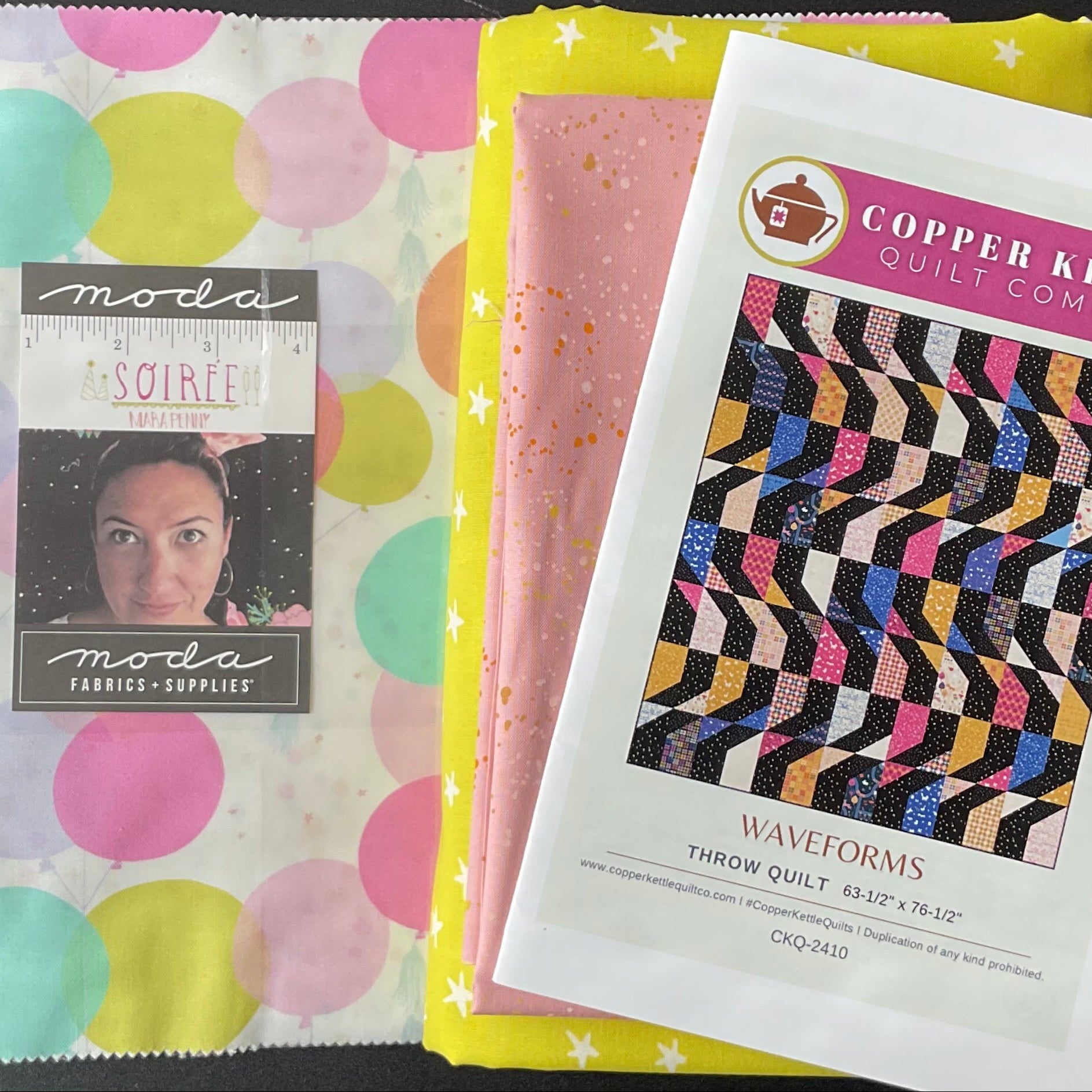 Waveforms Quilt Kit featuring Soirée by Mara Penny