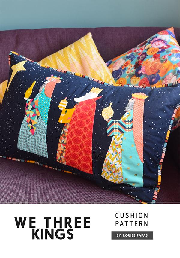 We Three Kings Cushion Pattern by Jen Kingwell Designs