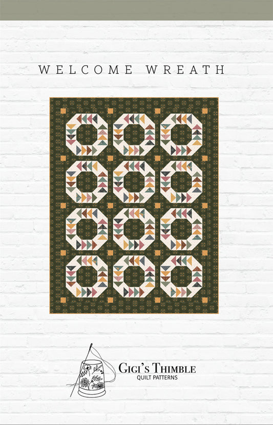Welcome Wreath Quilt Pattern by Gigi's Thimble