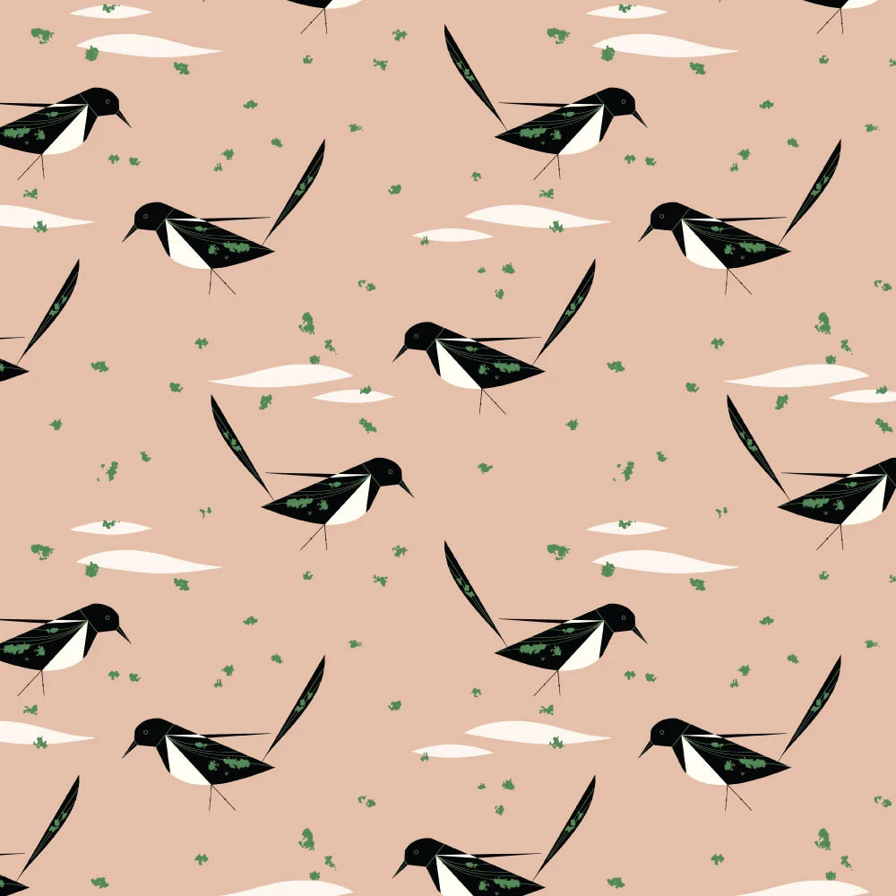 Western Birds 10 Year Anniversary by Charley Harper : Mini Black Billed Magpie CH-495