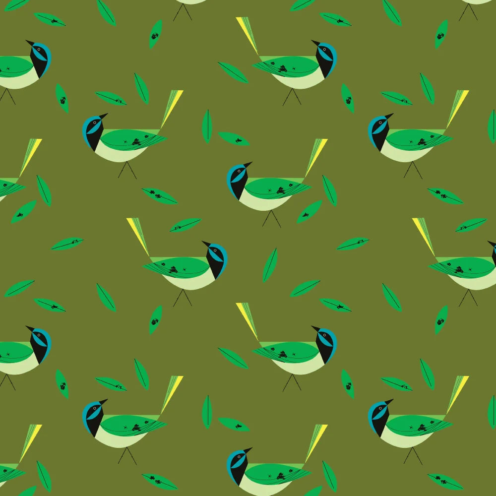 Western Birds 10 Year Anniversary by Charley Harper : Mini Green Jay CH-499