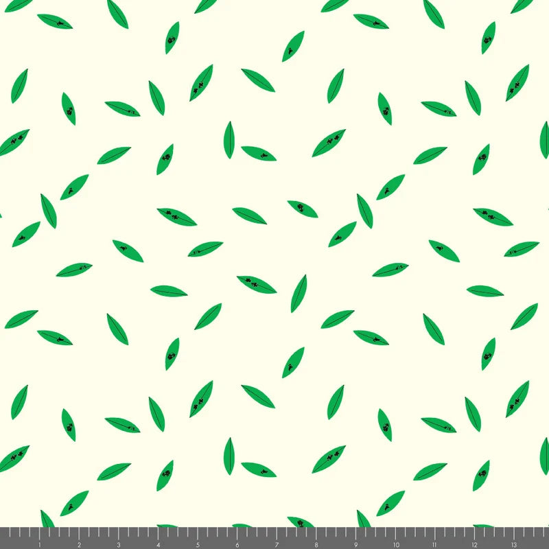 Western Birds 10 Year Anniversary by Charley Harper : Mini Leaves Cream CH-500