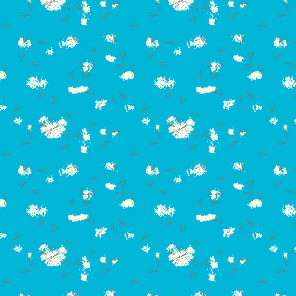 Western Birds 10 Year Anniversary by Charley Harper : Mini Tracks Blue CH-505-BLUE