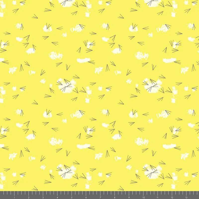 Western Birds 10 Year Anniversary by Charley Harper : Mini Tracks Yellow CH-505-YELLOW