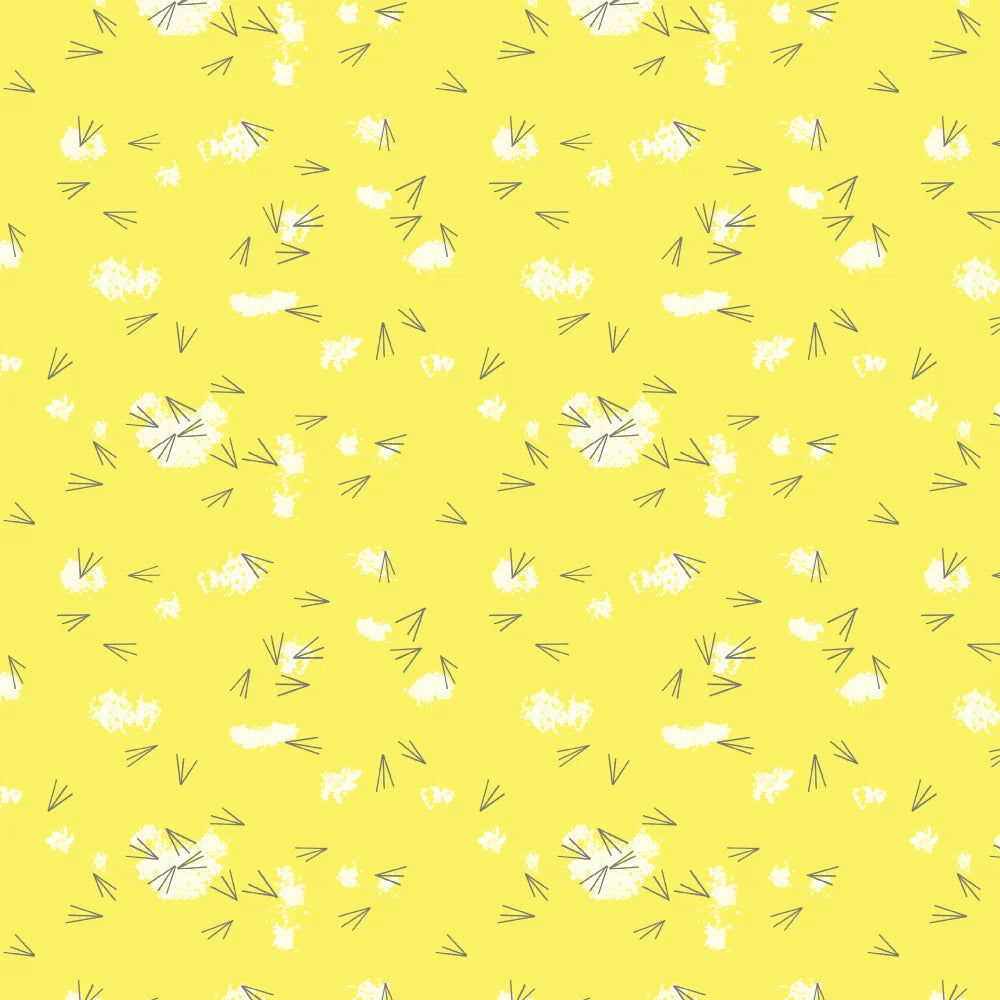 Western Birds 10 Year Anniversary by Charley Harper : Mini Tracks Yellow CH-505-YELLOW