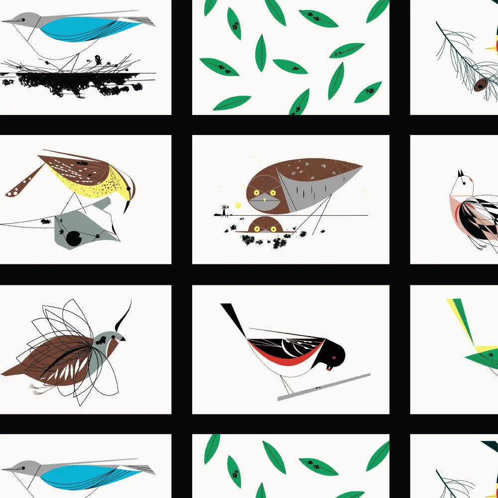 Western Birds 10 Year Anniversary by Charley Harper : Western Birds Patch CH-54