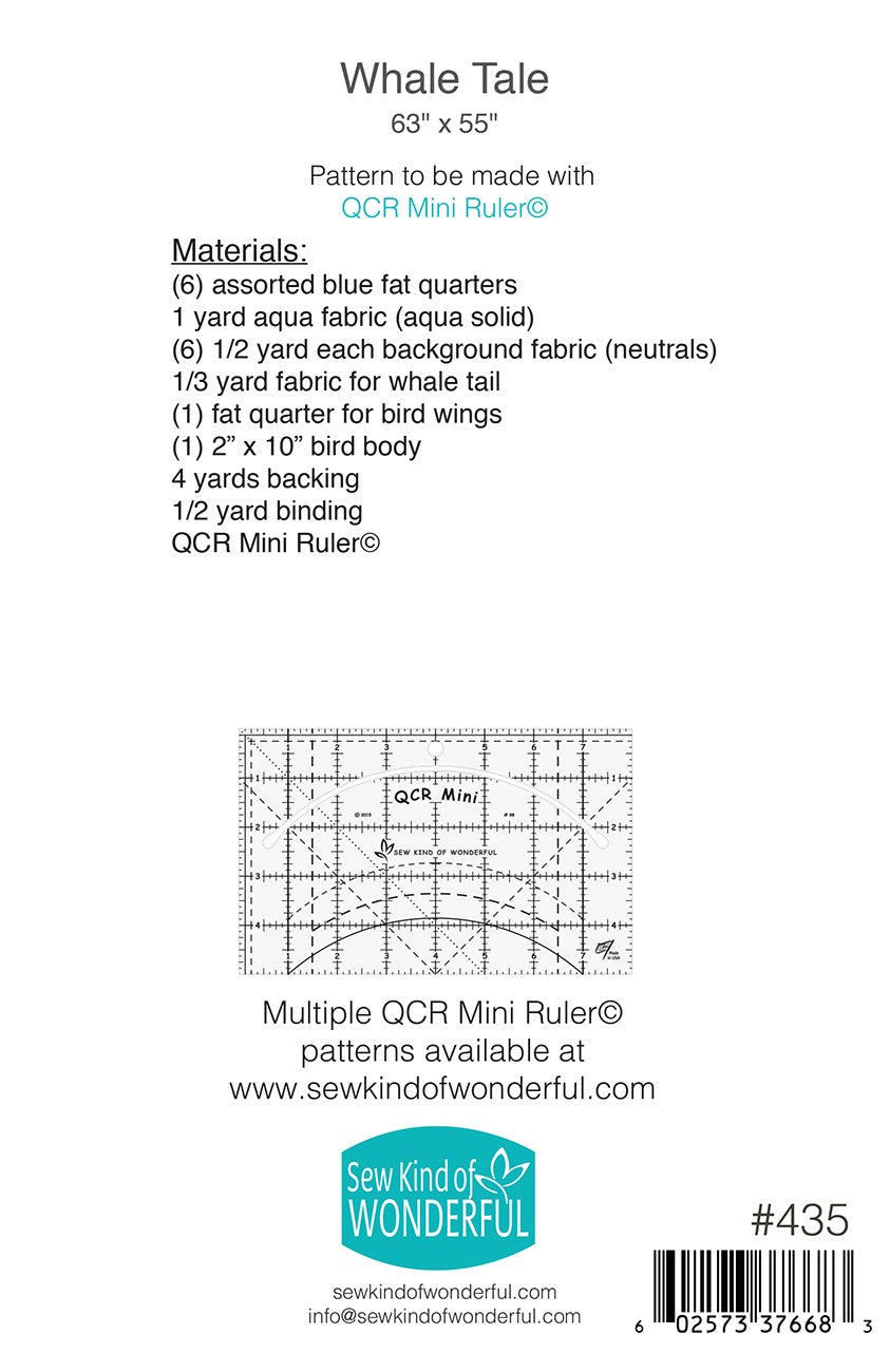 Whale Tale Quilt Pattern by Sew Kind of Wonderful