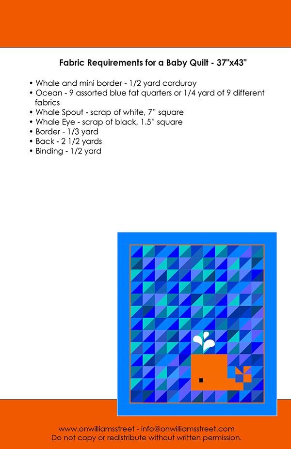 Whale of a Tale Applique Quilt Pattern by On Williams Street