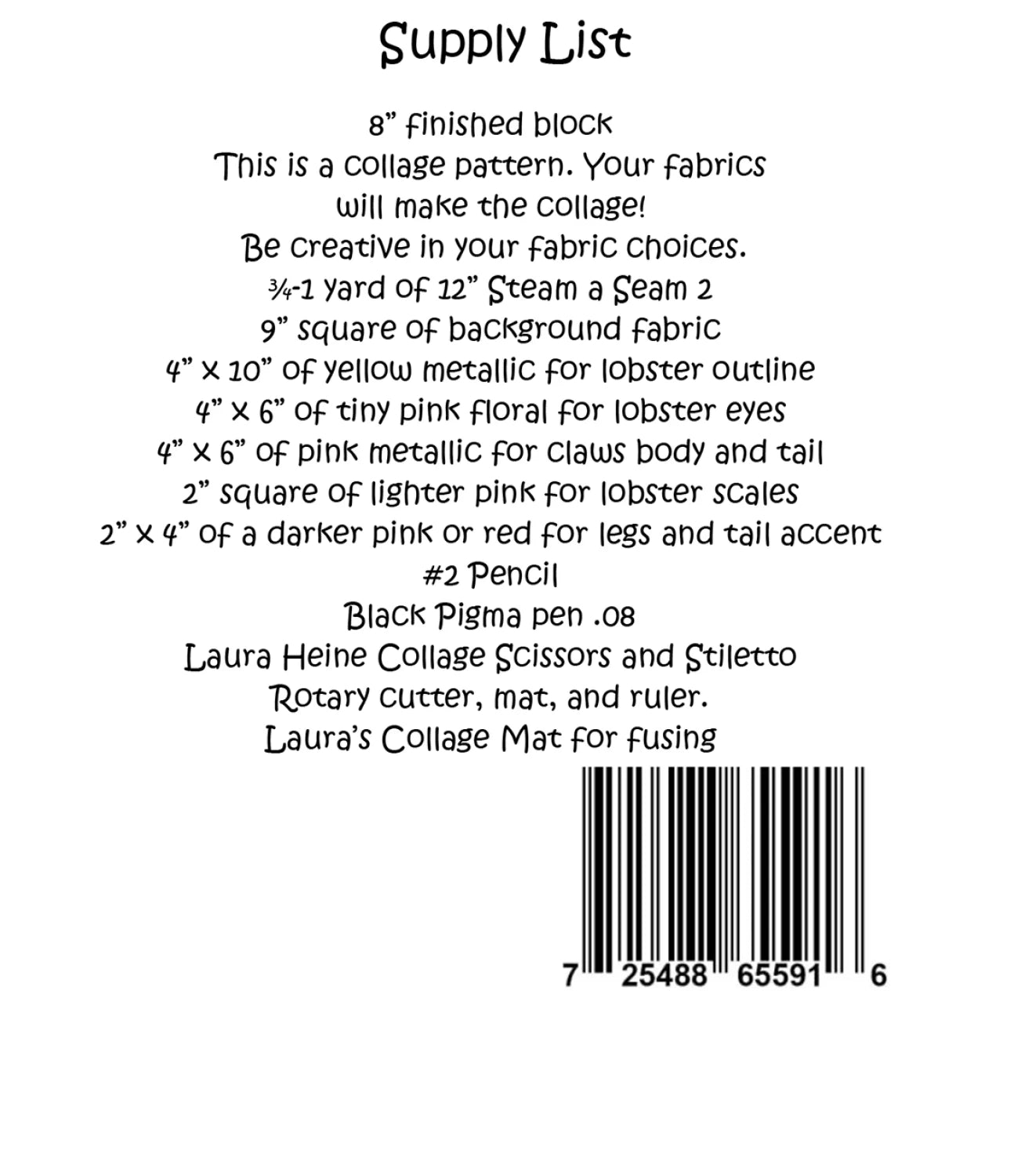 Whatevers! #59 Lobster Collage Pattern by Laura Heine