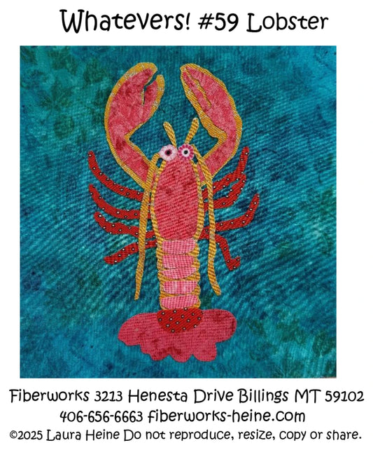 Whatevers! #59 Lobster Collage Pattern by Laura Heine