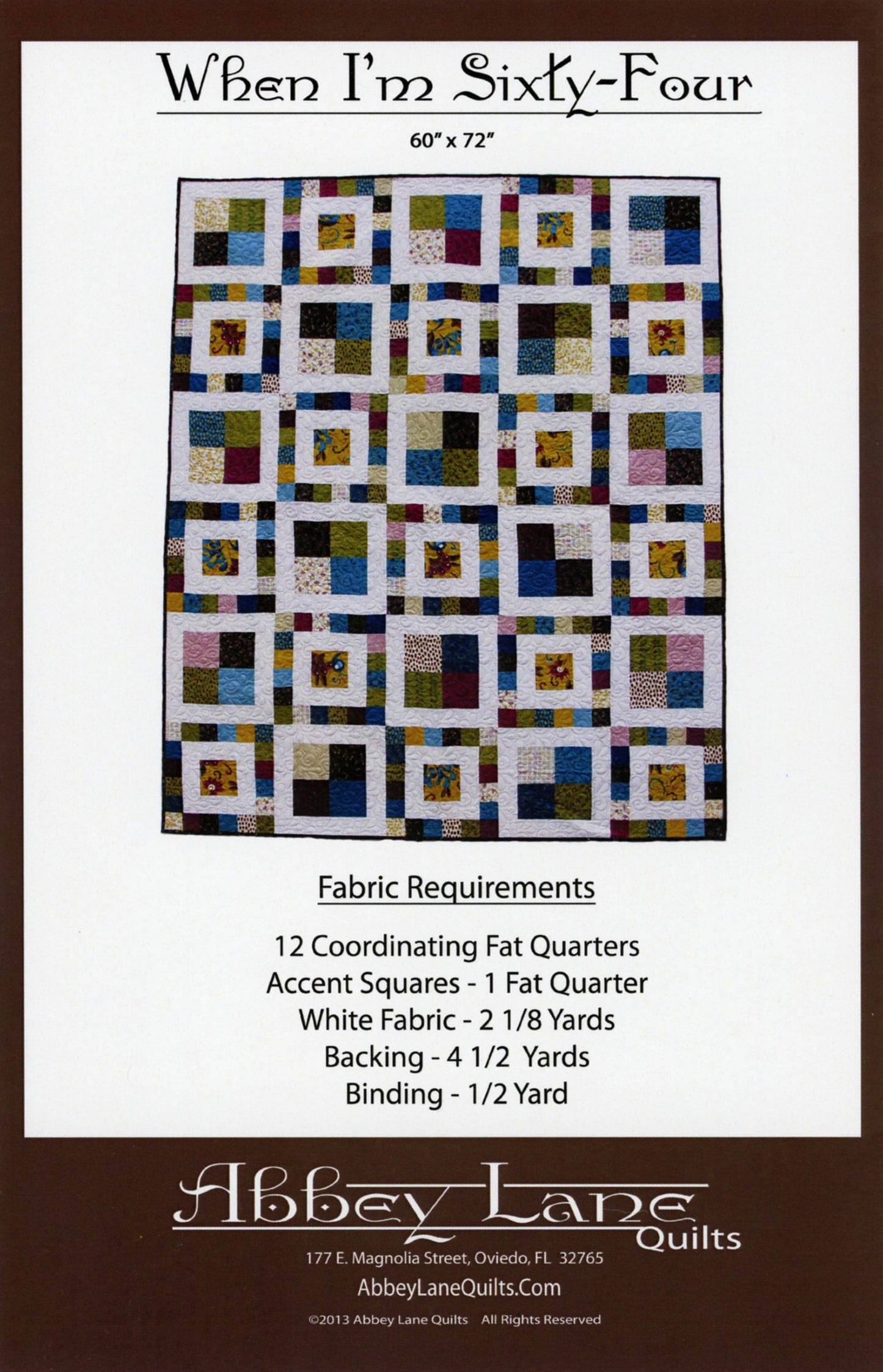 When I'm Sixty Four Quilt Pattern by Abbey Lane Quilts