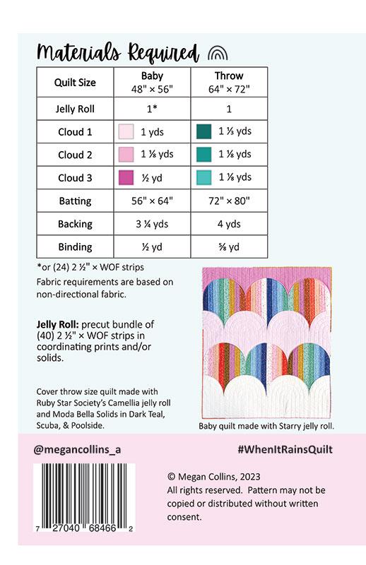 When It Rains Quilt Pattern by Megan Collins Quilt Design