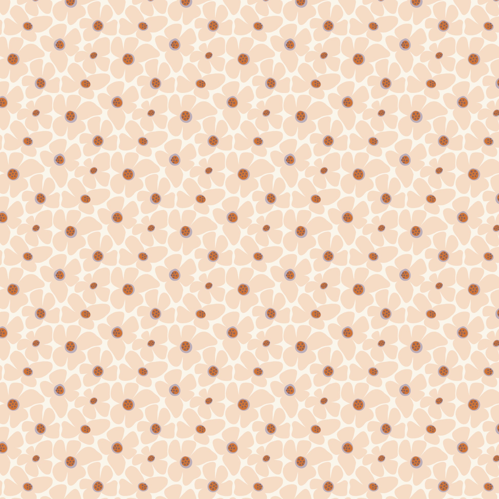 Whimsical Forest Floor by Mel Armstrong : Clover Meadow Peach 229531