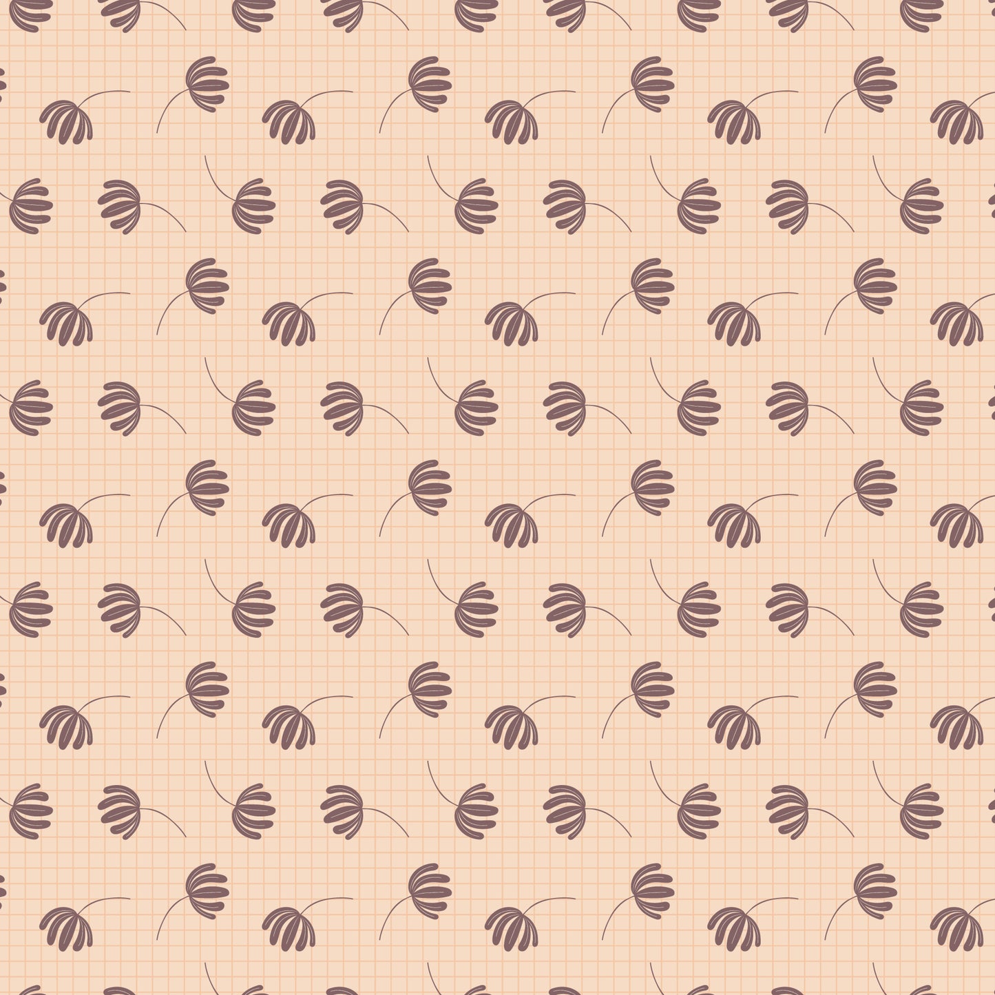 Whimsical Forest Floor by Mel Armstrong : Floating Flora Peach 229529