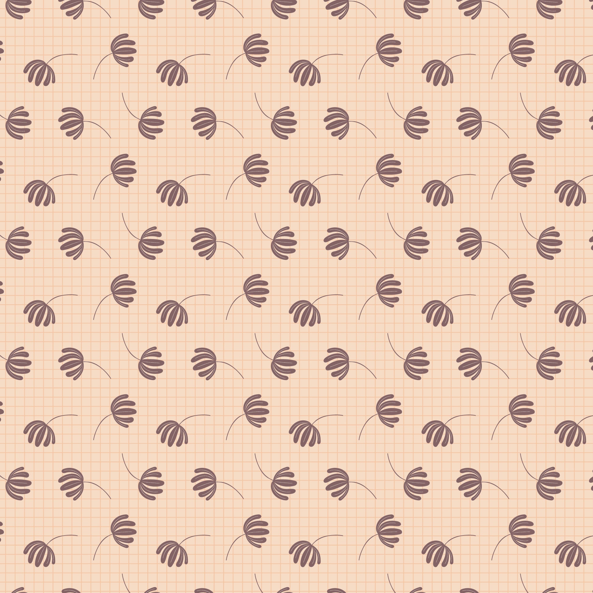 Whimsical Forest Floor by Mel Armstrong : Floating Flora Peach 229529