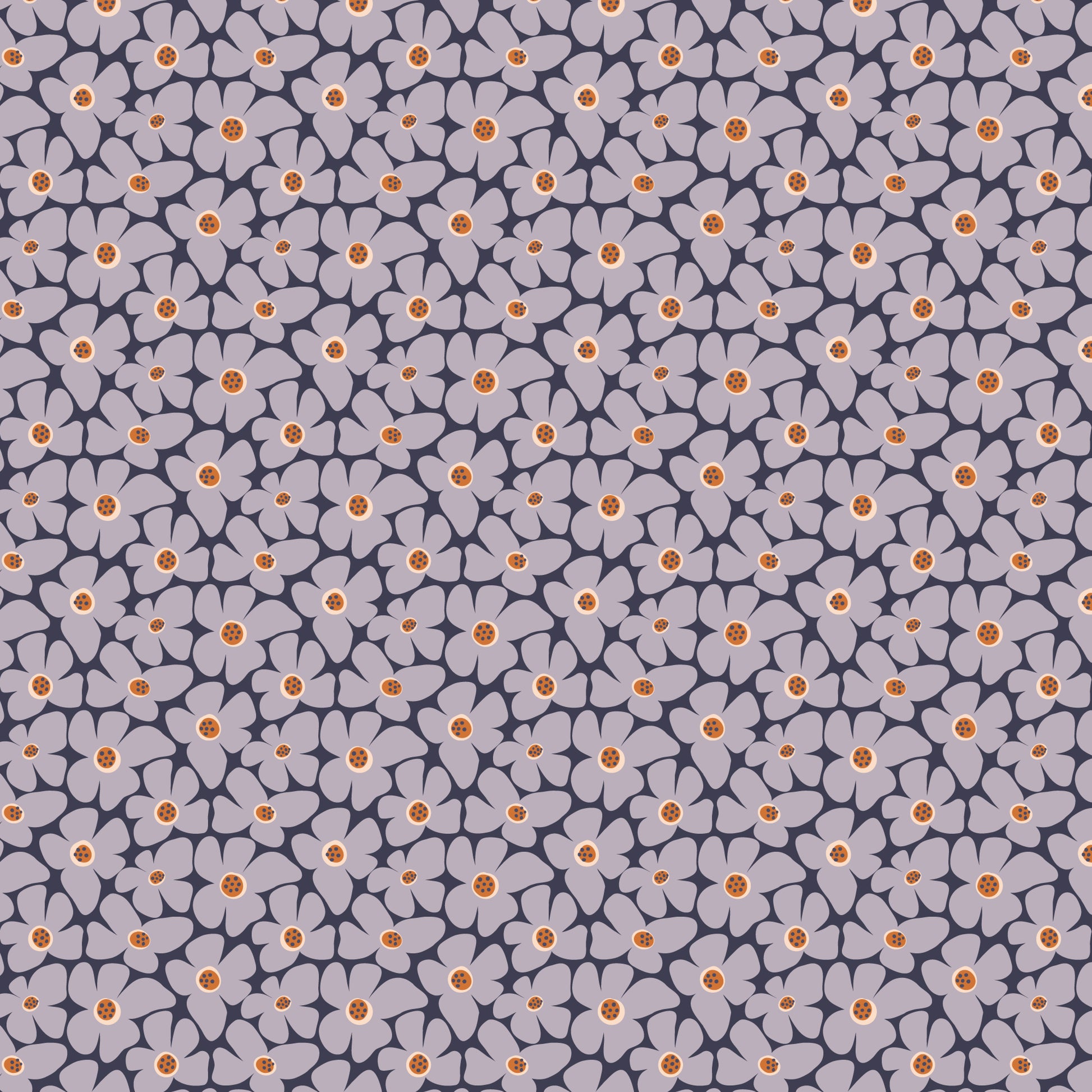 Whimsical Forest Floor by Mel Armstrong : Flower Patch Lavender Gray 229532