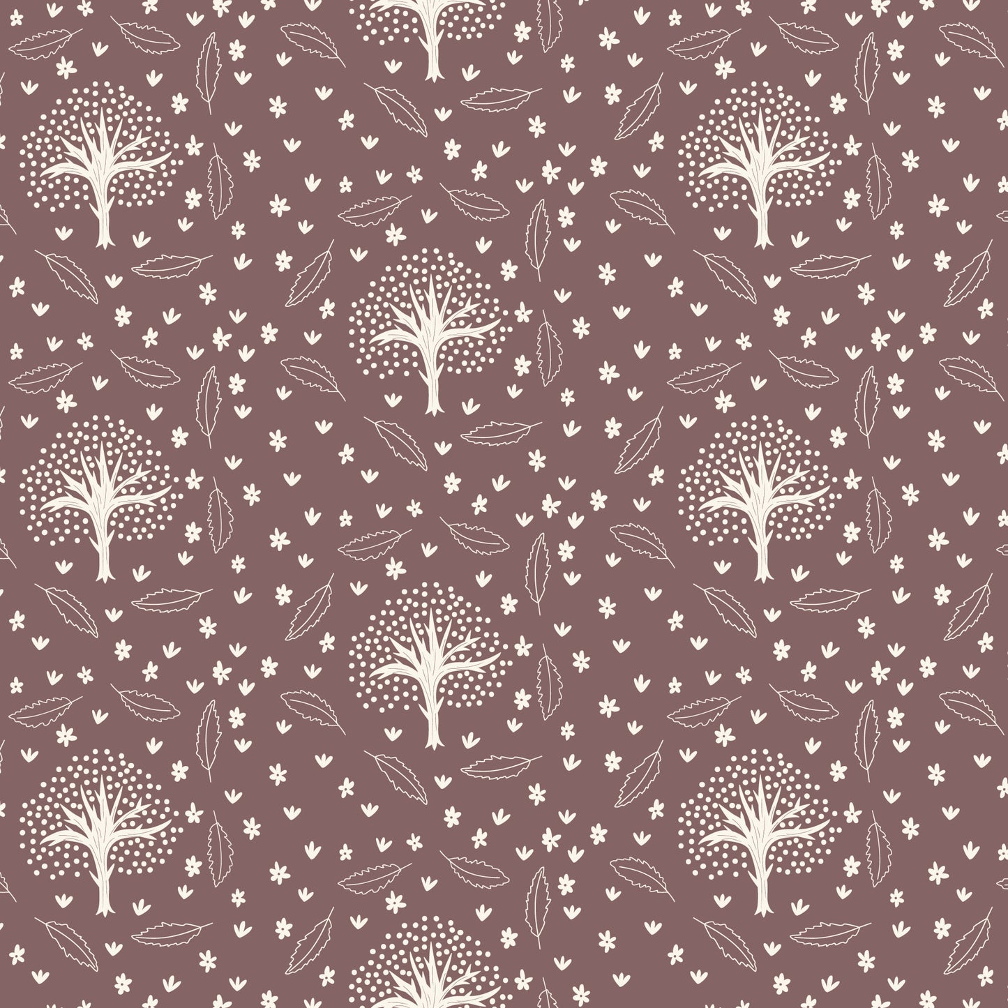 Whimsical Forest Floor by Mel Armstrong : Trail Dust Red Bean 229519