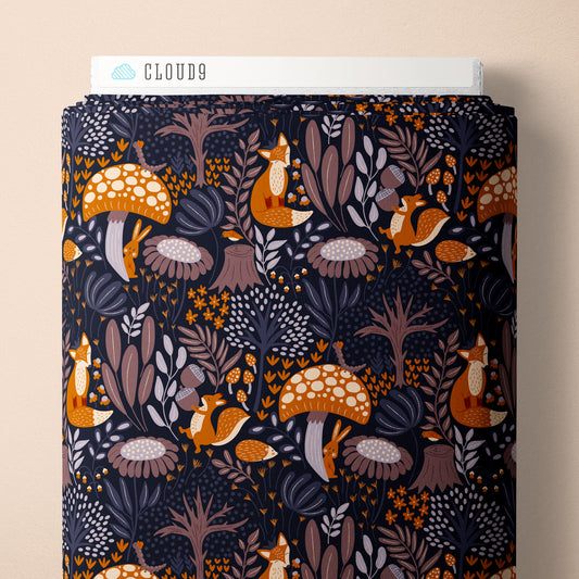 Whimsical Forest Floor by Mel Armstrong : Twilight Exploration Midnight 229528