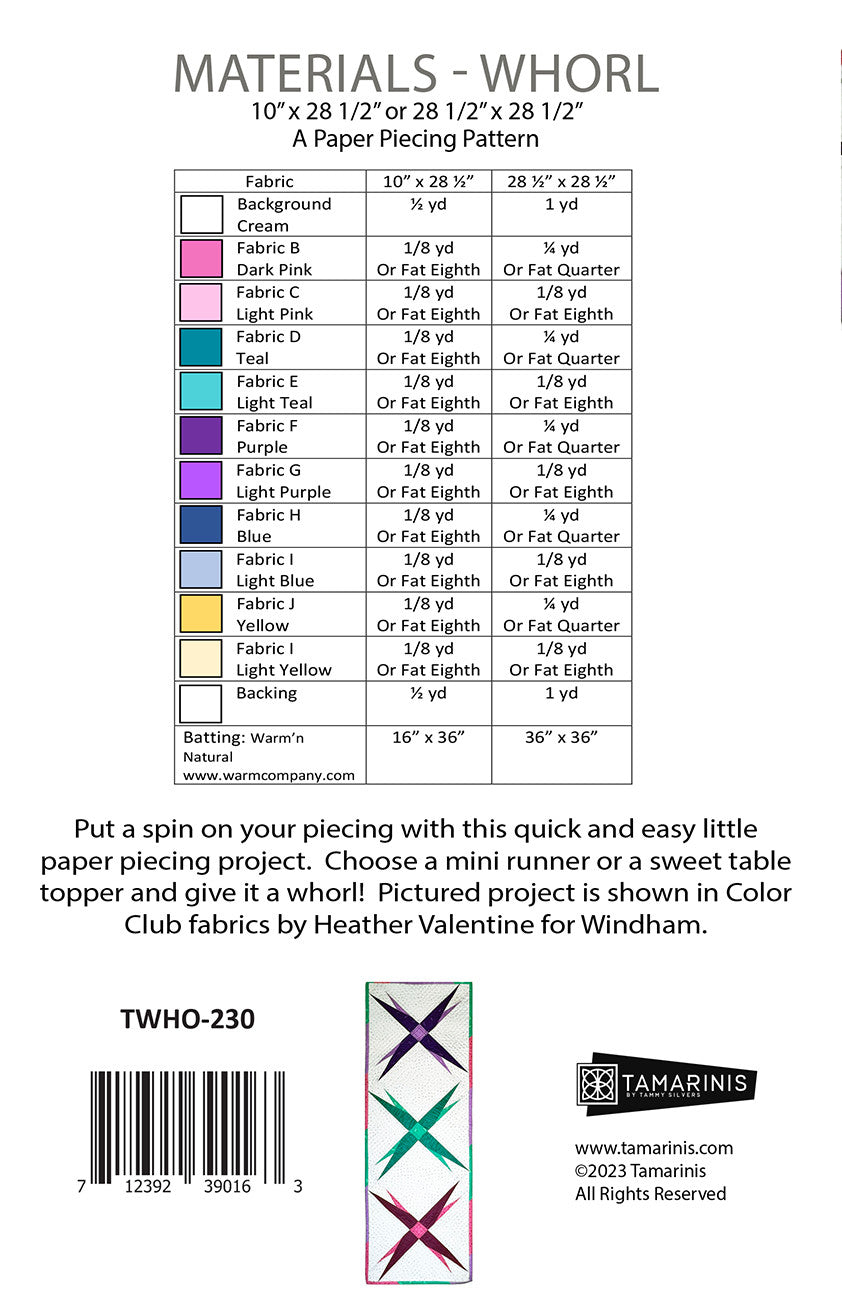 Whorl Quilt Pattern by Tamarinis