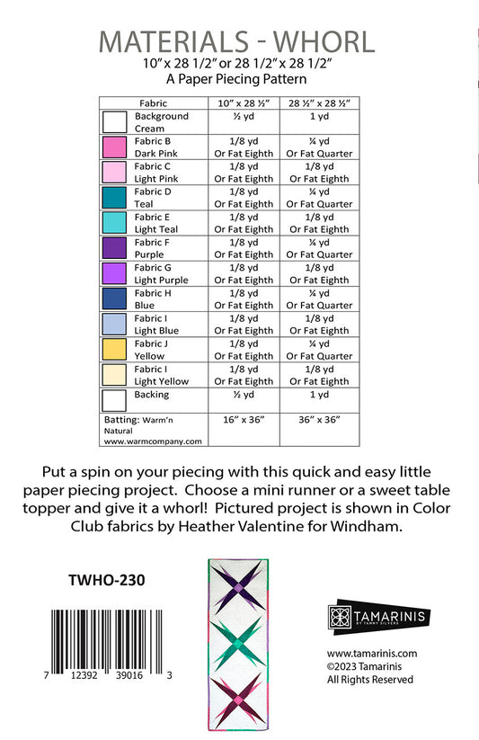 Whorl Quilt Pattern by Tamarinis