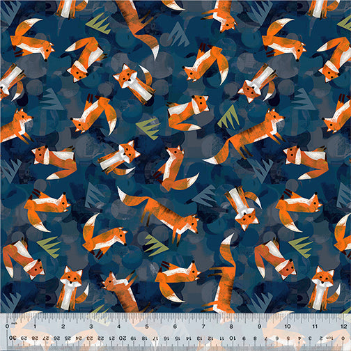 Wild North by Gareth Lucas - Wild Foxes Navy 53936D-5