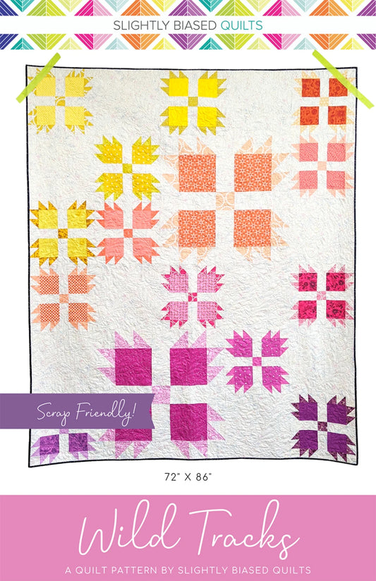 Wild Tracks Quilt Pattern by Slightly Biased Quilts