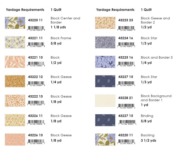 Wildbriar by Sweetfire Road : Flora's Song Quilt Kit