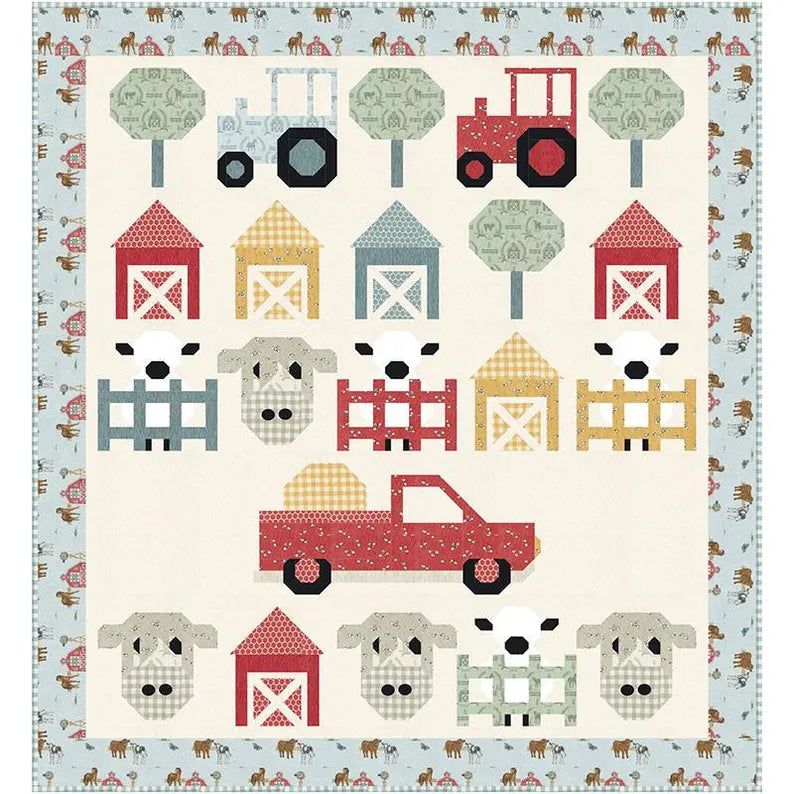 Willow's Farm by Deb Strain : Farm Life Quilt Front Shop Sample