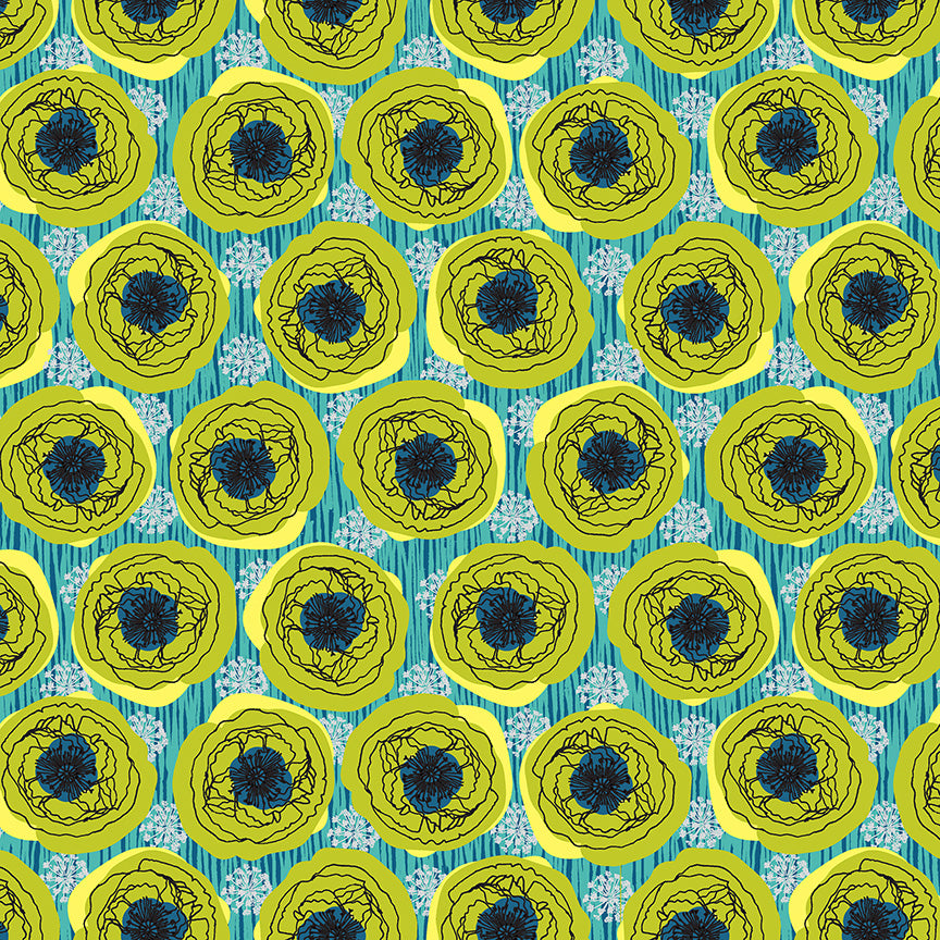 Winding Road by Natalie Barnes : Bouquet Grass Green 55009-4