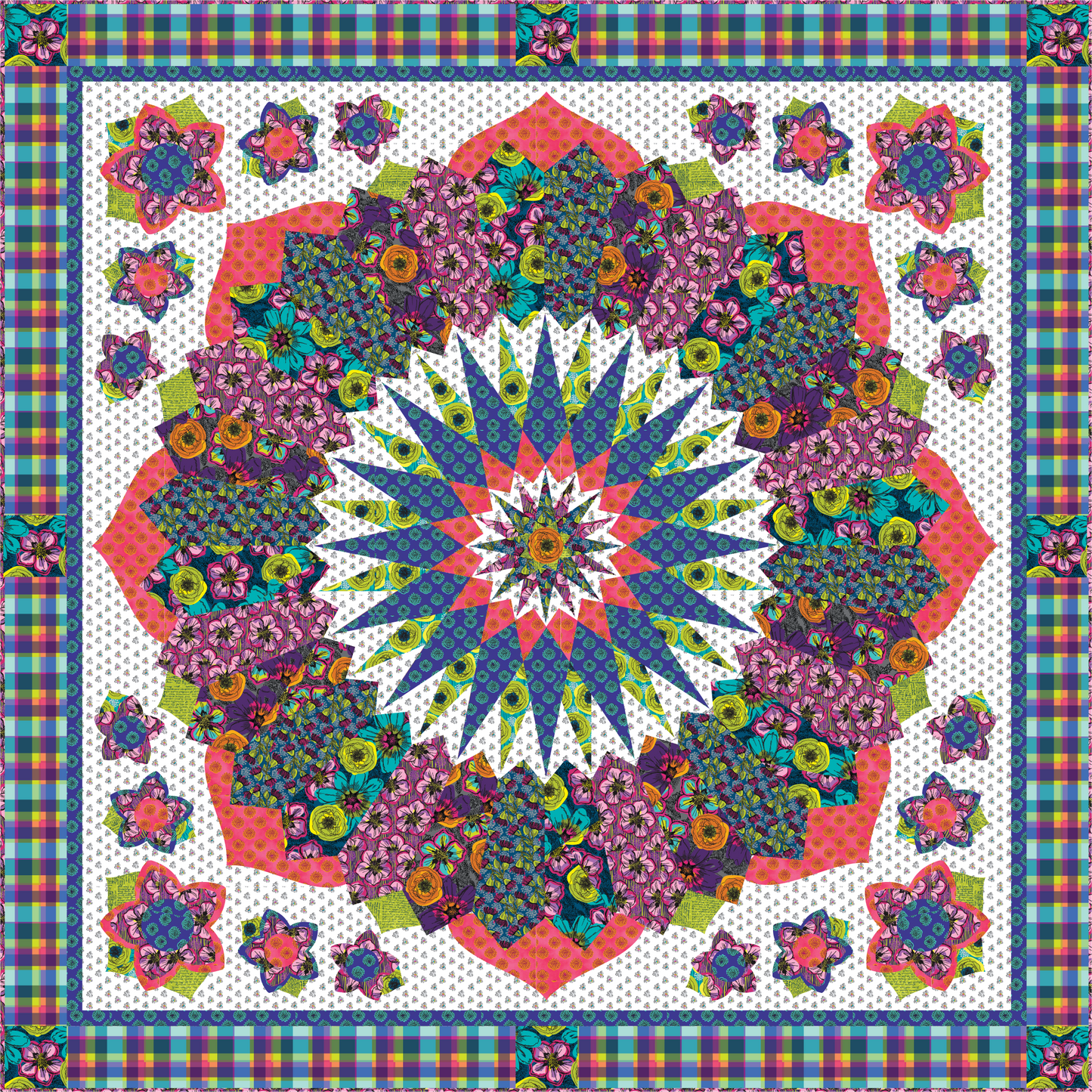 Winding Road by Natalie Barnes : Ramblin' Rose Quilt Kit