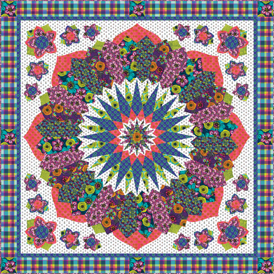 Winding Road by Natalie Barnes : Ramblin' Rose Quilt Kit