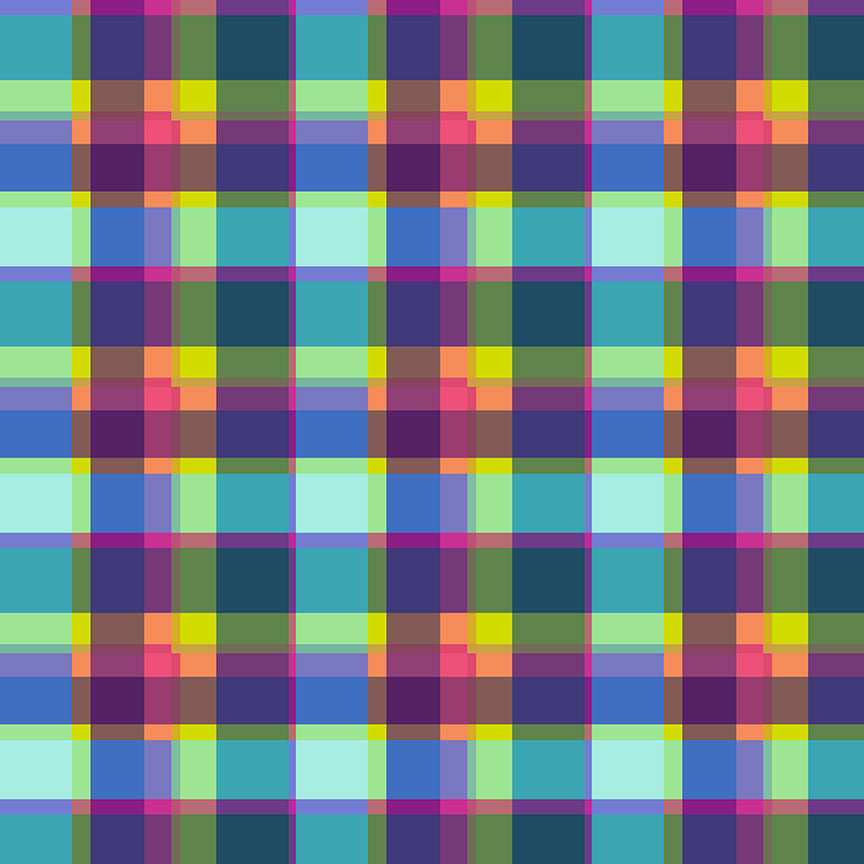 Winding Road by Natalie Barnes : Summer Plaid Multi 55007-X