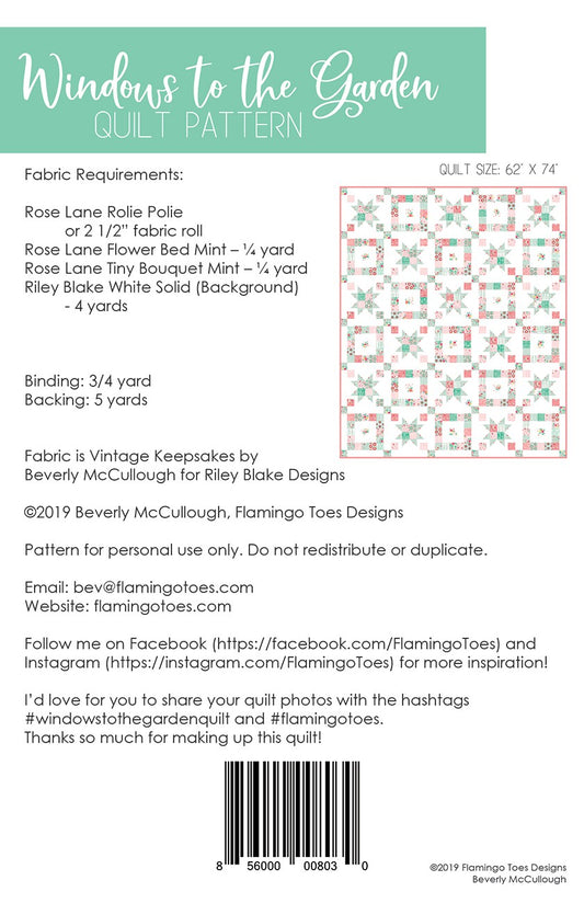 Windows To The Garden Quilt Pattern # FT-8030 - Special Order
