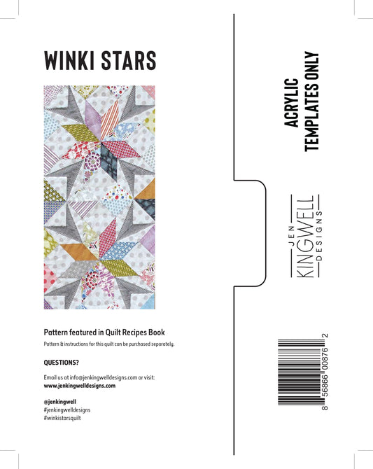 Winki Stars Acrylic Template Only by Jen Kingwell Designs - Special Order