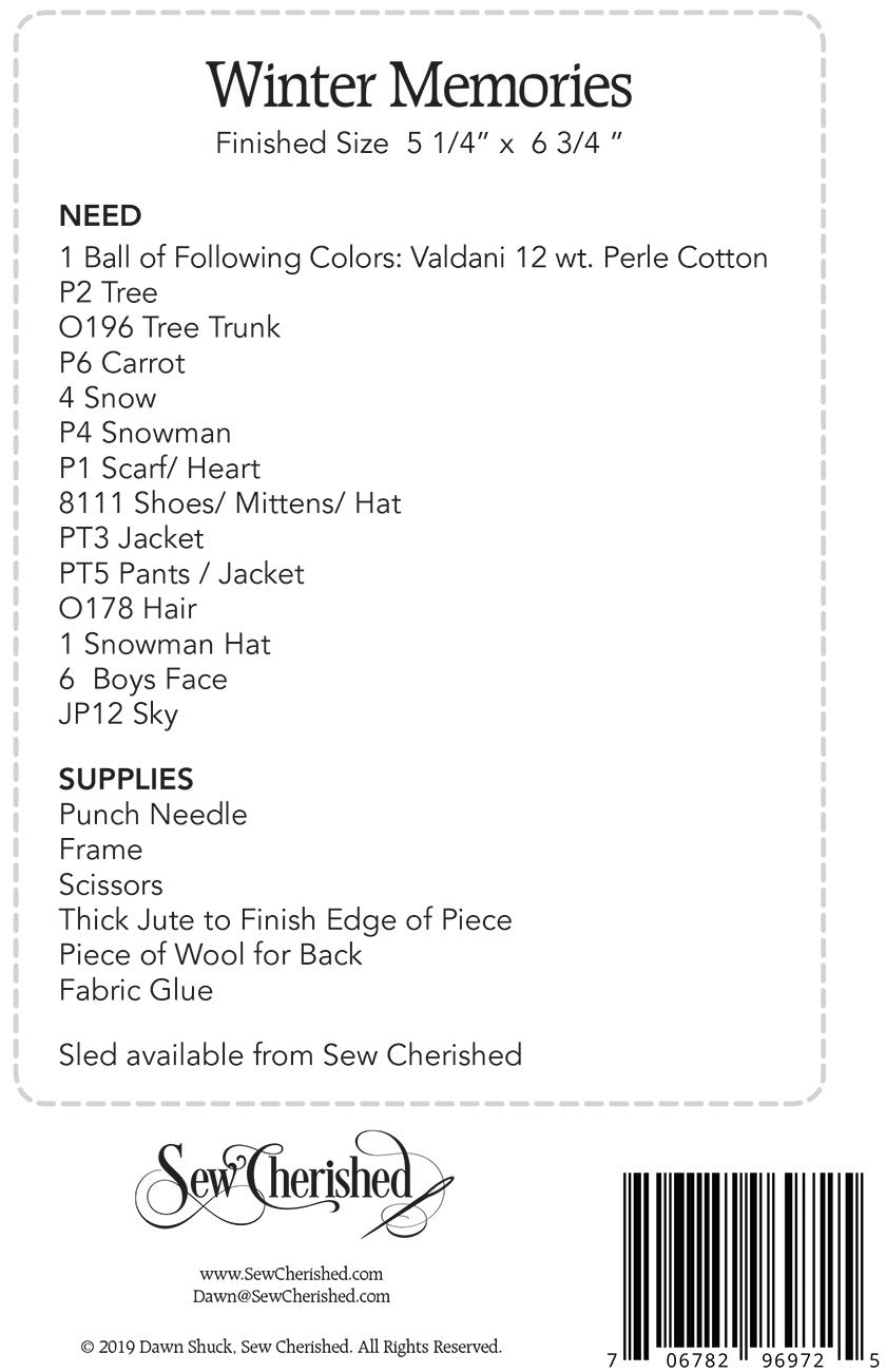 Winter Memories # SCH164 - Special Order