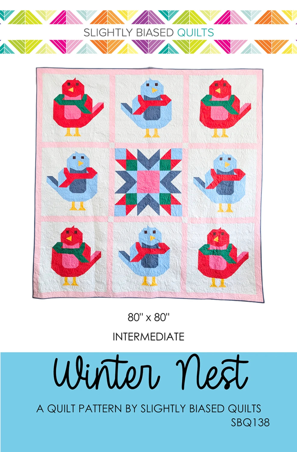 Winter Nest Quilt Pattern by Slightly Biased Quilts