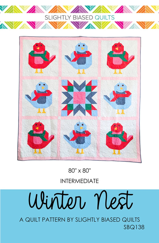 Winter Nest Quilt Pattern by Slightly Biased Quilts