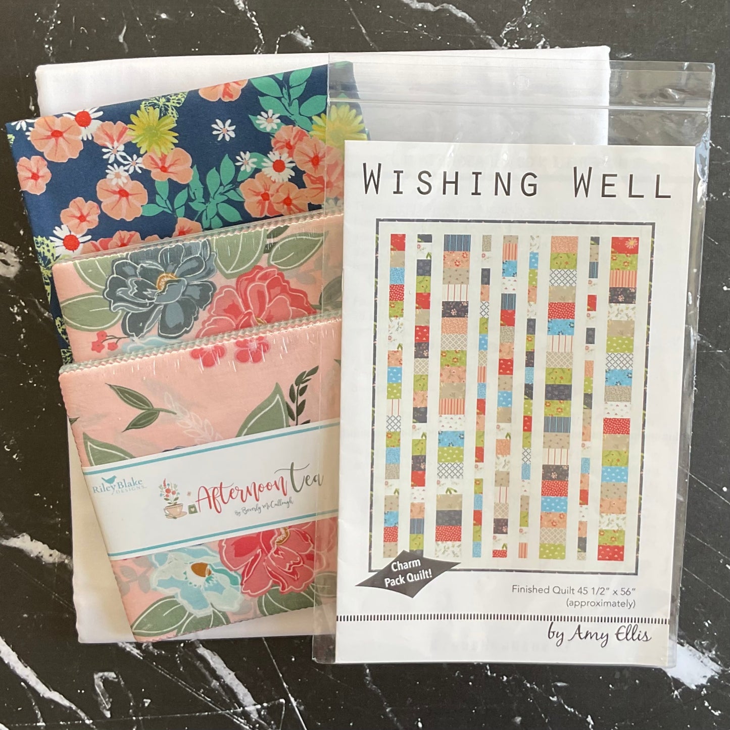 Wishing Well Quilt Kit featuring Afternoon Tea - 1 Left!