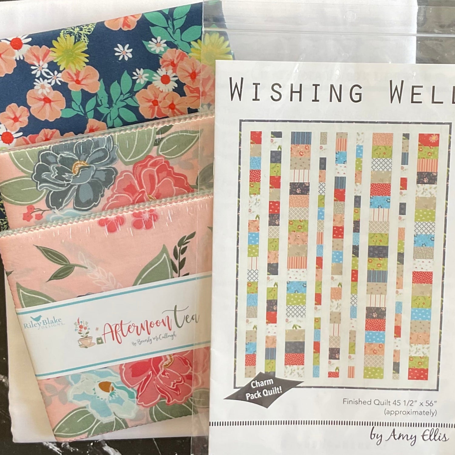 Wishing Well Quilt Kit featuring Afternoon Tea - 1 Left!