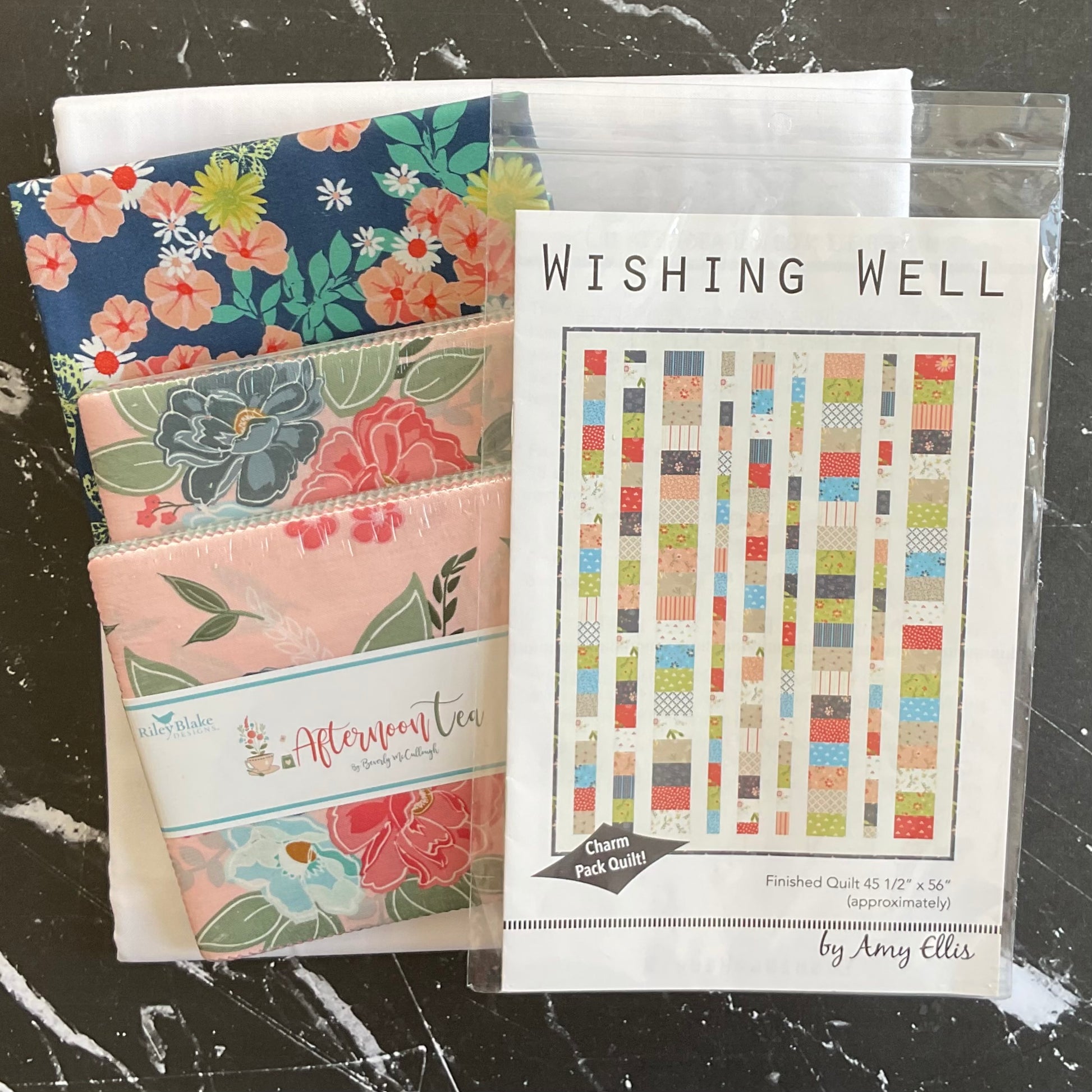 Wishing Well Quilt Kit featuring Afternoon Tea - 1 Left!