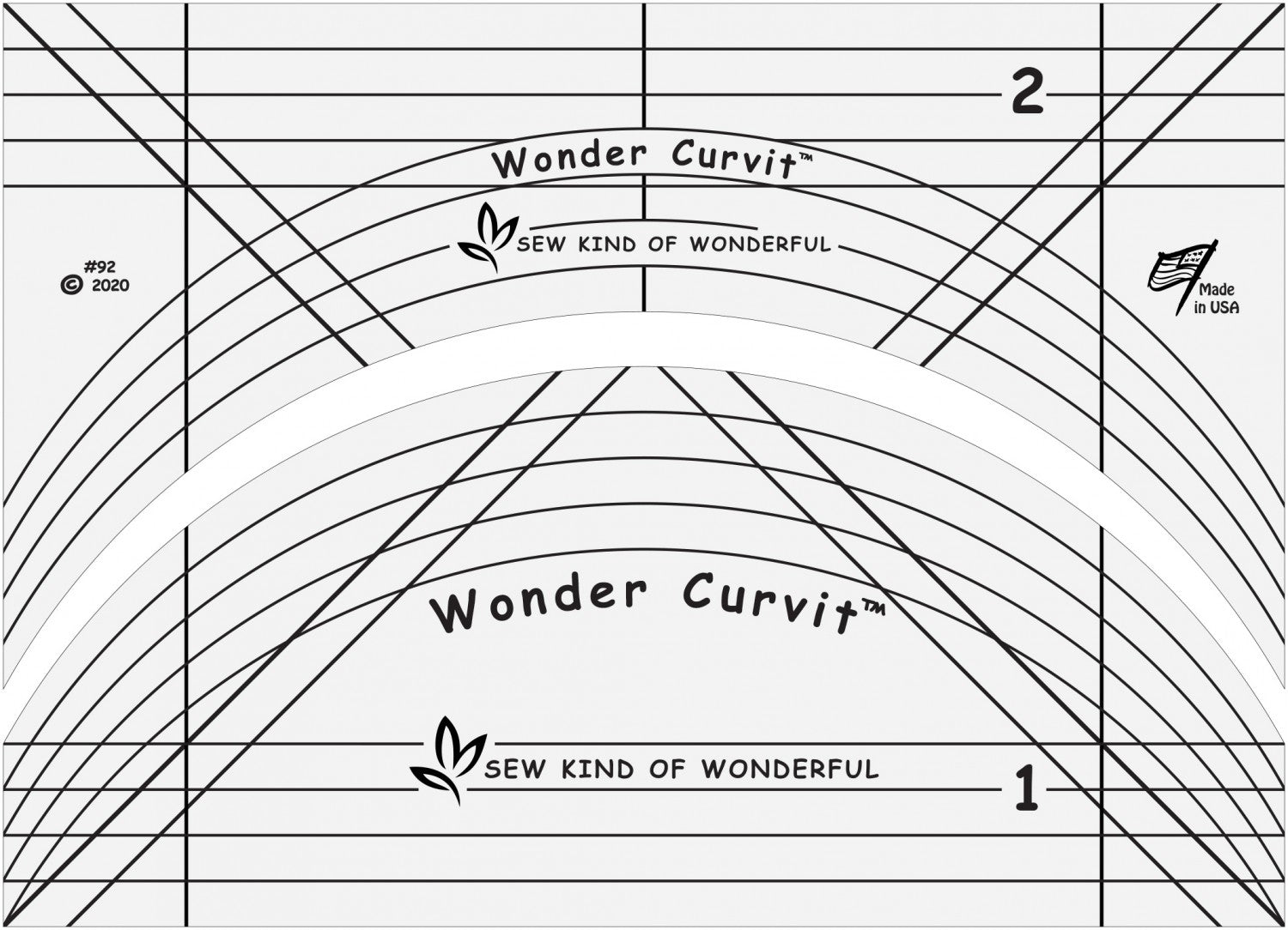 Wonder Curvit Longarm Quilting Ruler # SKW92 - Special Order