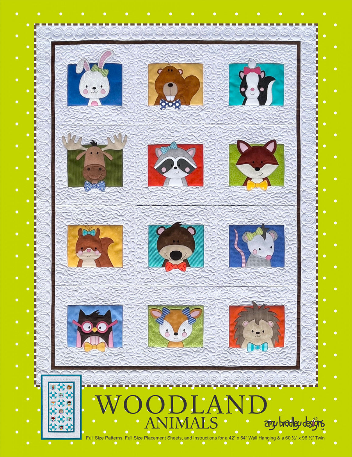 Woodland Animals Appliqué Quilt Pattern by Amy Bradley