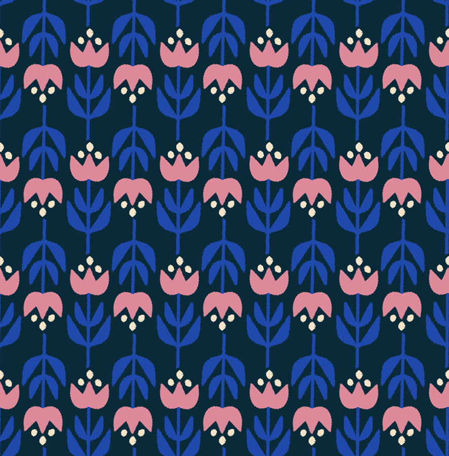 Woodland Park by Rashida Coleman Hale - Gathering Teal Navy RS1084 14