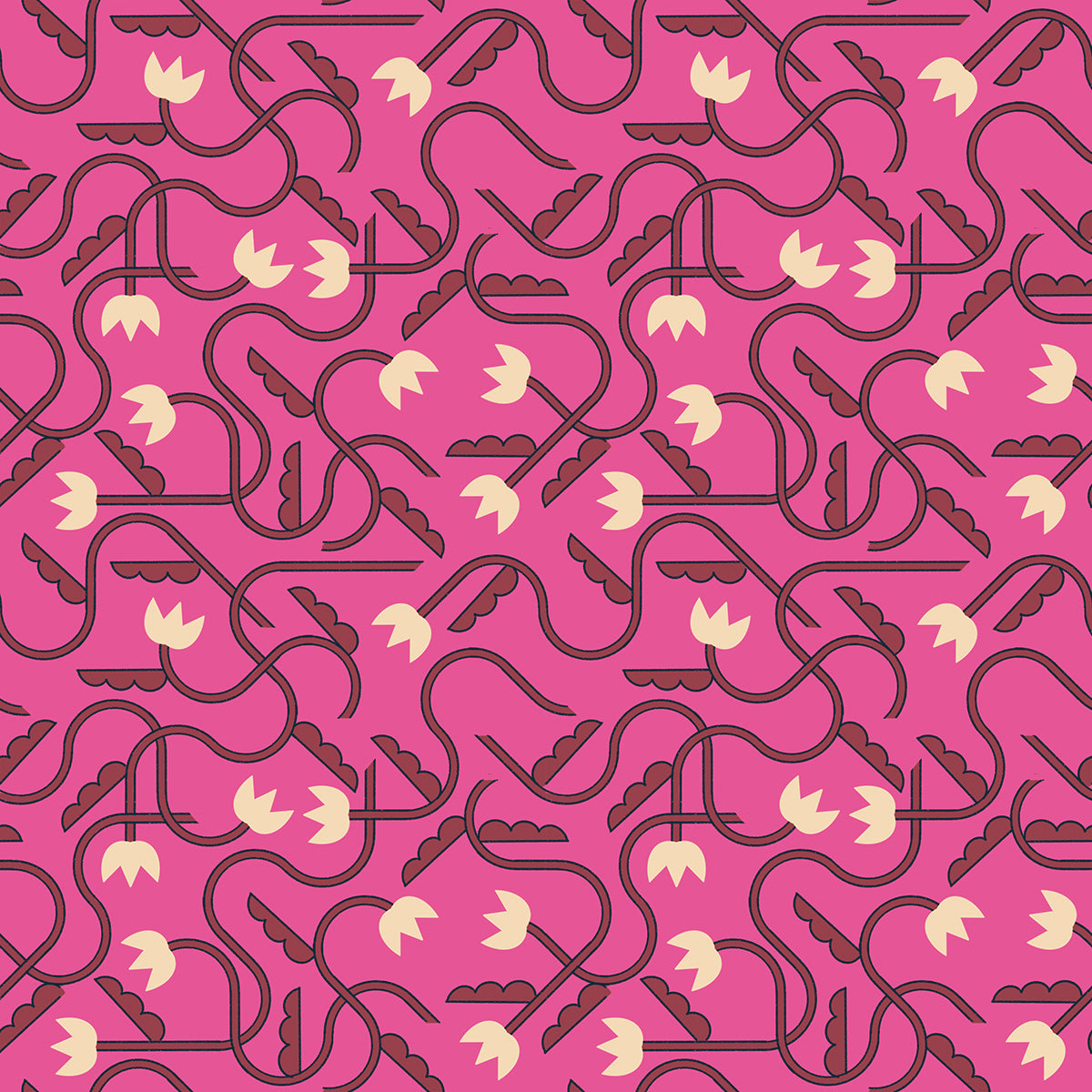 Woodland Park by Rashida Coleman Hale - That One Flower Print Raspberry RS1086 14