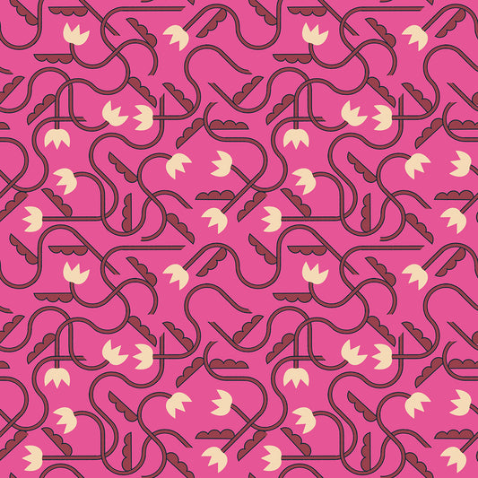 Woodland Park by Rashida Coleman Hale - That One Flower Print Raspberry RS1086 14